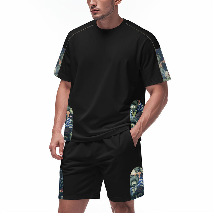 Herren Sportliches Freizeitset mit stylischem Print Echoarchiv