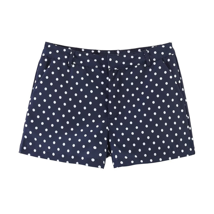 Damen nan weite High-Waist Schlaghose mit Punkteprint und elastischem Bund Echo Archiv