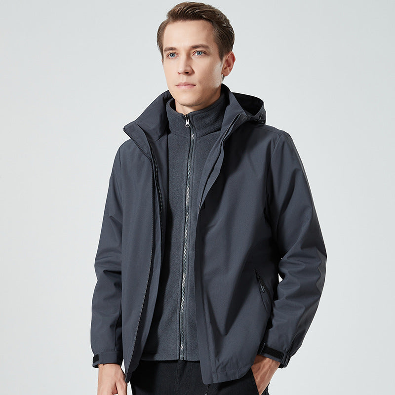 Damen leichte wasserabweisende Freizeit-Outdoorjacke mit verstellbarer Kapuze und verdecktem Reißverschluss Echo Archiv