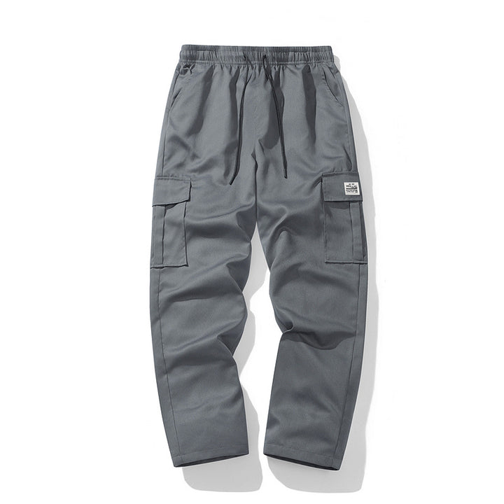 Herren Lässige Cargo-Jogginghose mit elastischem Tunnelzugbund, Mehrfachtaschen & tapered Bein Echo Archiv