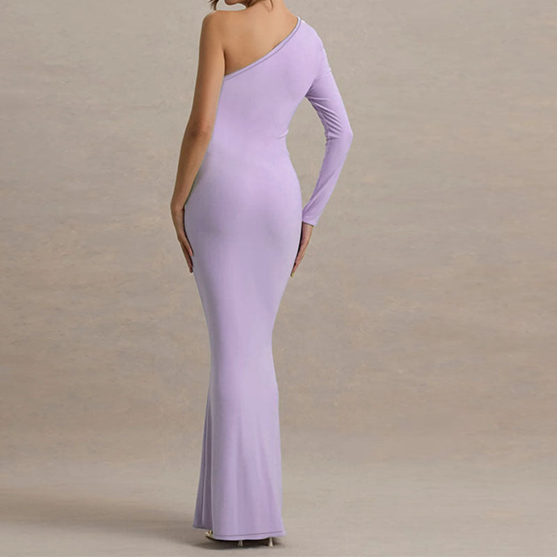 Damen Elegantes schulterfreies Maxikleid mit geschwungenem Rüschendesign Echo Archiv