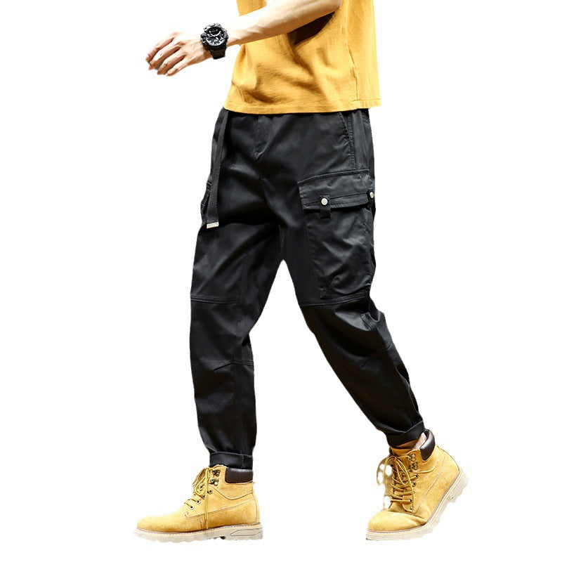 Herren multifunktionale Cargo-Hose mit verstellbarem Bund und zahlreichen Taschen Echoarchiv