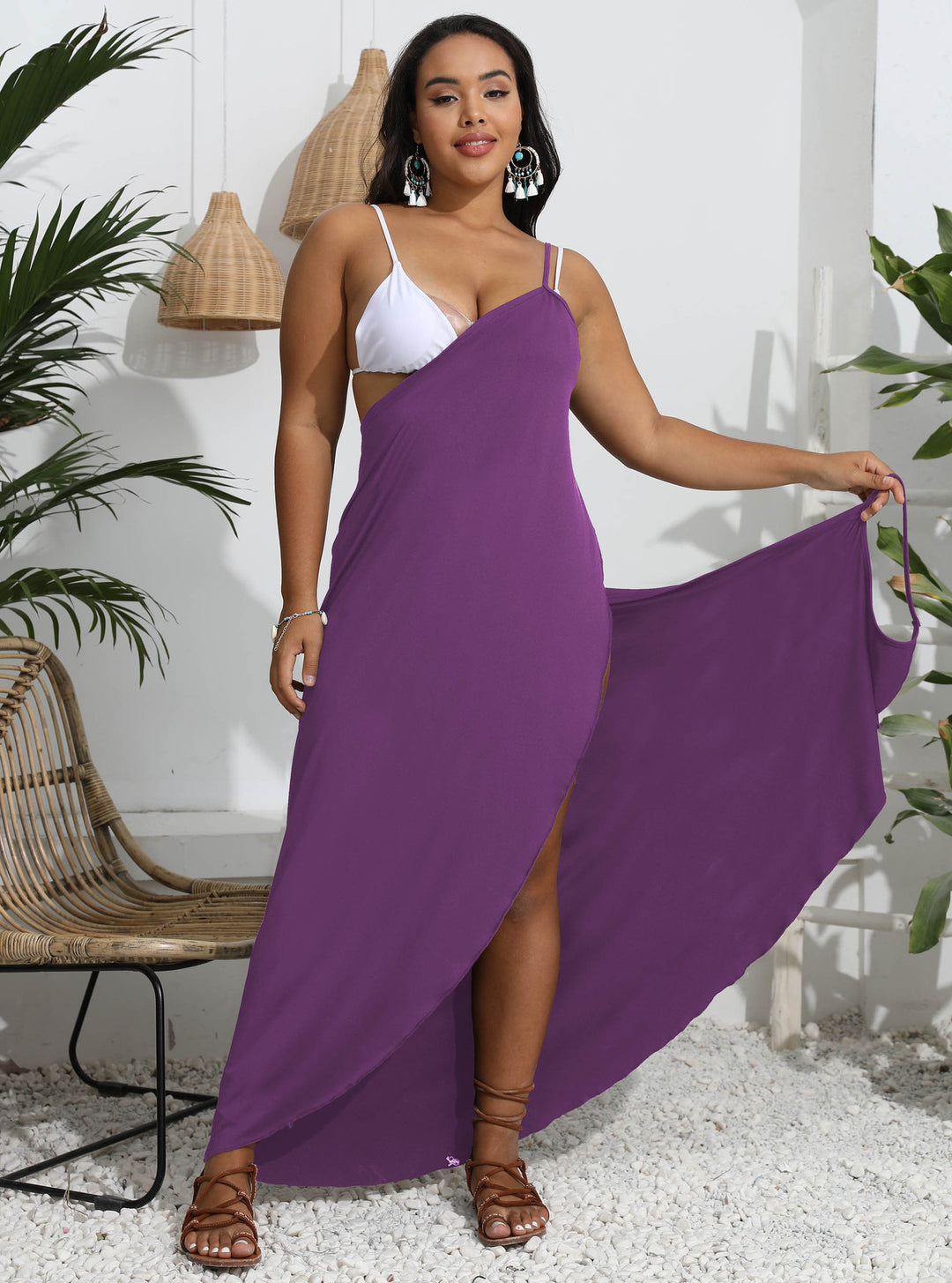 Damen Maxi-Kleid mit angesagtem Wickeldesign Echo Archiv