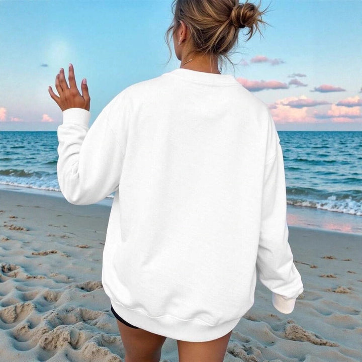 Damen nan Oversize-Sweatshirt mit maritimem Key-West Fischmotiv, dropped-Shoulder und weichem Baumwollmix Echo Archiv