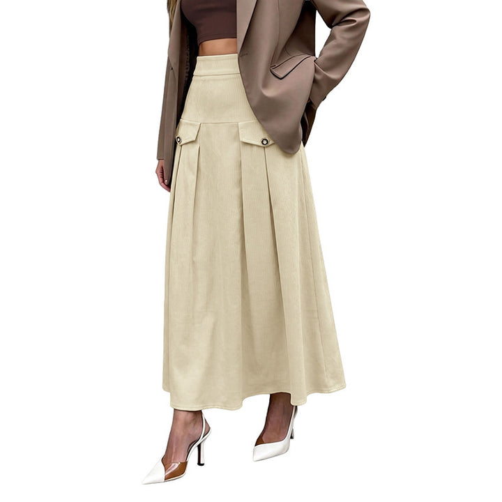 Damen Eleganter Plisseerock mit Gürteldetails Echo Archiv