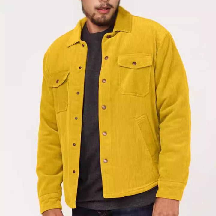 Herren modische Cordjacke im lässigen Schnitt mit praktischen Taschen Echoarchiv