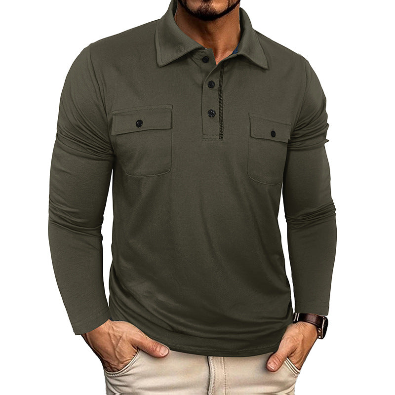 Herren Poloshirt mit modischen Taschen Echoarchiv