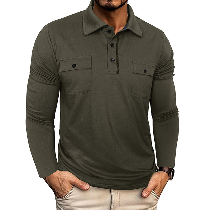 Herren Poloshirt mit modischen Taschen Echoarchiv