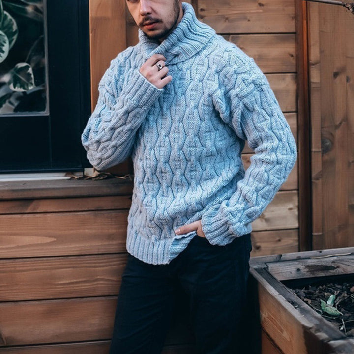 Herren Grobstrick Rollkragenpullover Echoarchiv