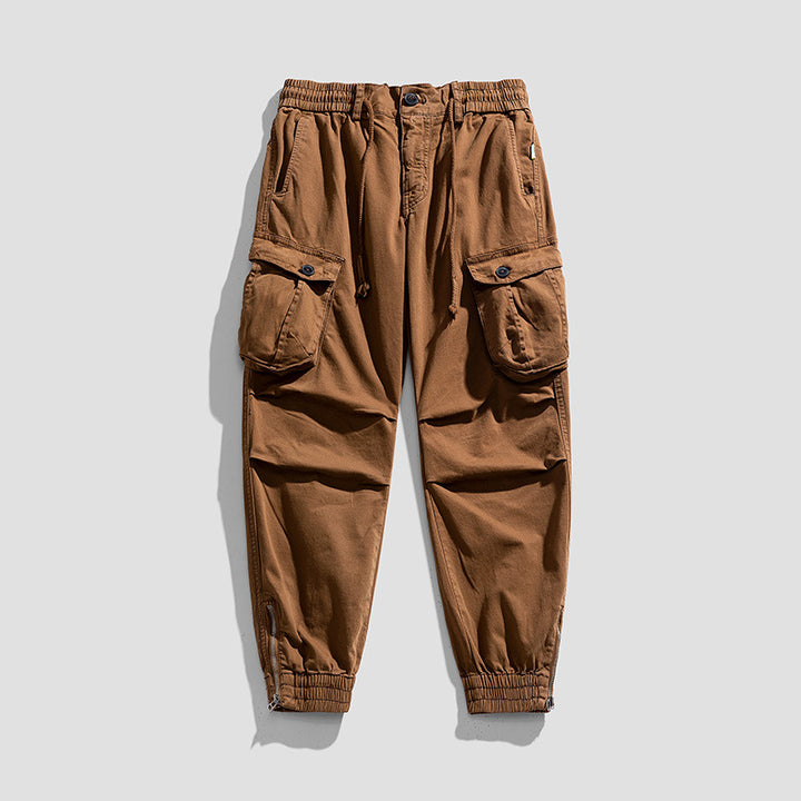 Herren Multifunktionale Zip‑Cargo‑Jogginghose mit Knieabnähern und elastischem Tunnelzugbund Echo Archiv