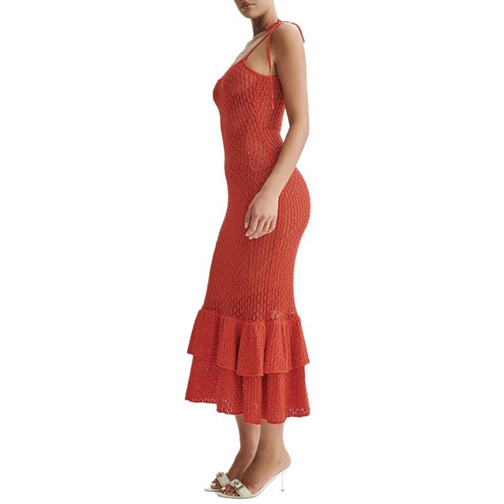 Damen Häkelkleid mit voluminösem Rüschenbesatz Echo Archiv