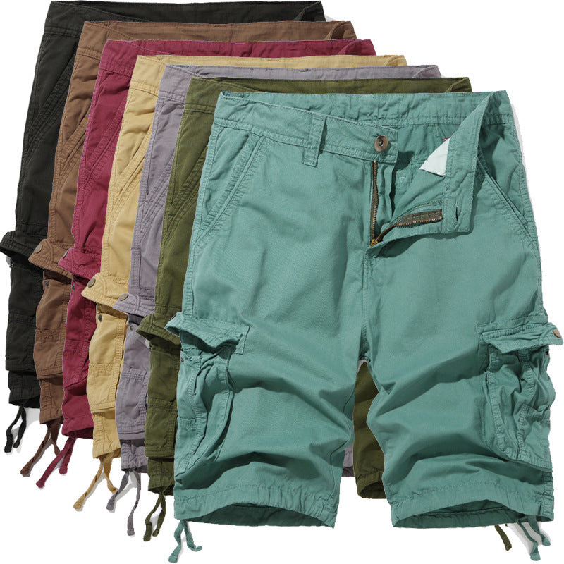 Herren Cargo-Shorts mit praktischen Taschen und verstellbarem Kordelzug – Bravaro