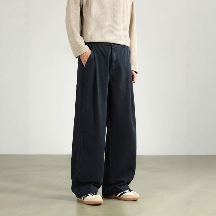 Damen Bundfalten-Hose mit elastischem Taillenbund und weitem Bein Echo Archiv