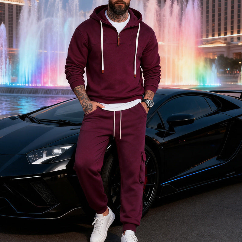 Herren Cargo-Joggerhose mit multifunktionalen Klapptaschen elastischem Bund und gerippten Bündchen – Bravaro