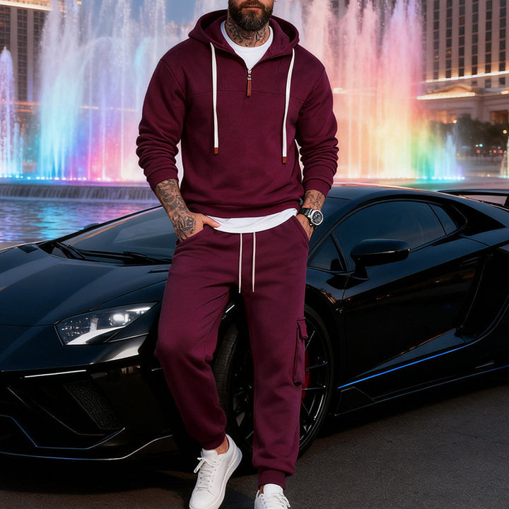 Herren Cargo-Joggerhose mit multifunktionalen Klapptaschen elastischem Bund und gerippten Bündchen – Bravaro