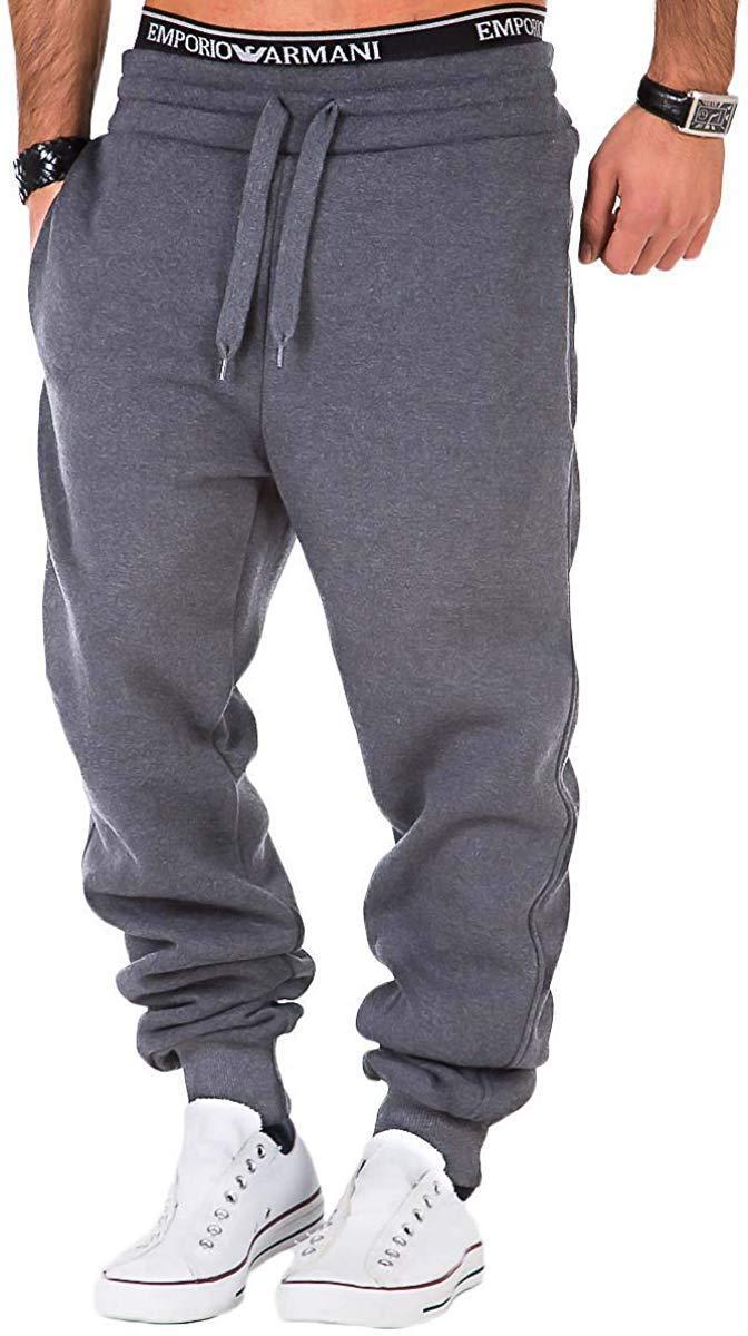 Herren lässige Jogginghose mit elastischem Bund und Kontrastkordelzug Echoarchiv