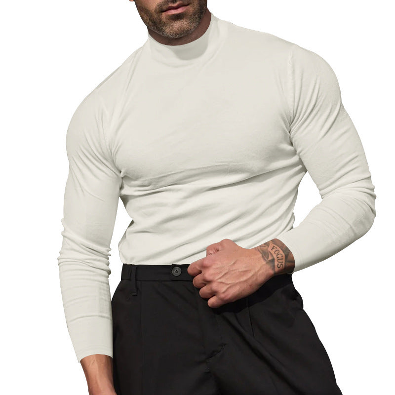Herren nan körperbetonter Feinstrickpullover mit engem Rundhalsausschnitt Echo Archiv