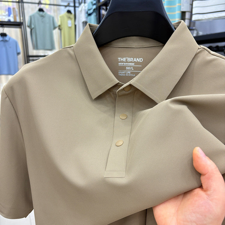 Herren Poloshirt mit atmungsaktivem Funktionsgewebe und innovativer Knopfleiste Echoarchiv