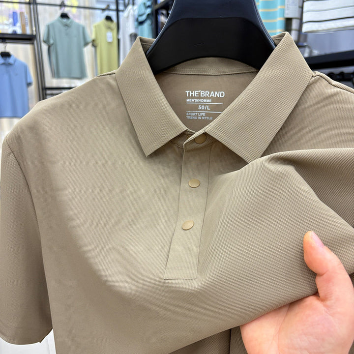Herren Poloshirt mit atmungsaktivem Funktionsgewebe und innovativer Knopfleiste Echoarchiv