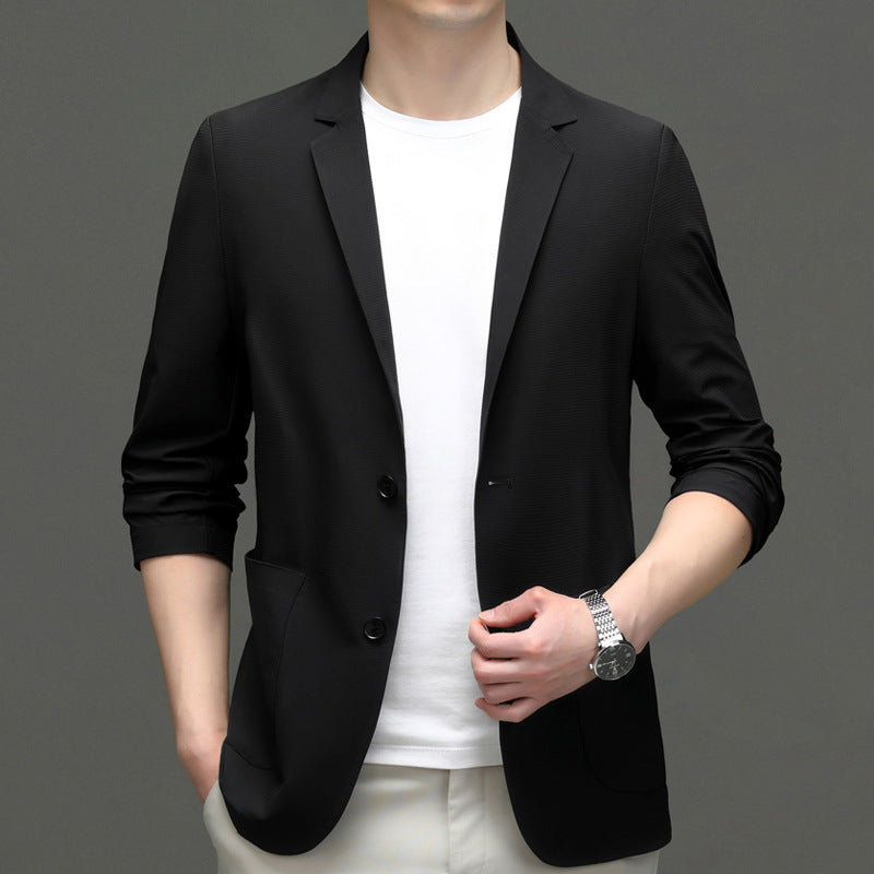 Herren eleganter Blazer mit strukturierter Oberfläche und modernen Akzenten Echoarchiv