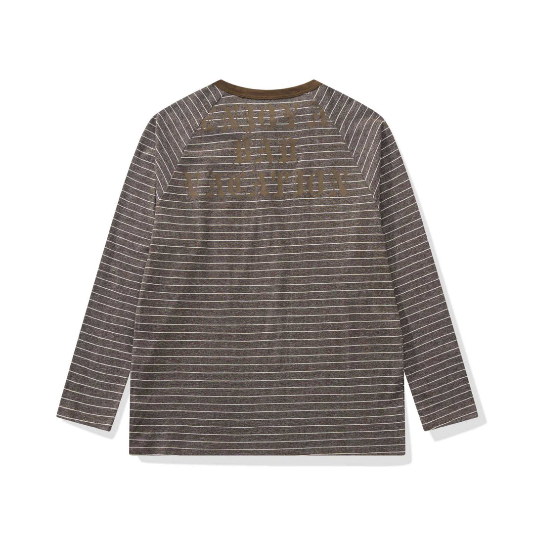 Herren Longsleeve-Henley mit Raglanärmeln und Knopfleiste Echoarchiv