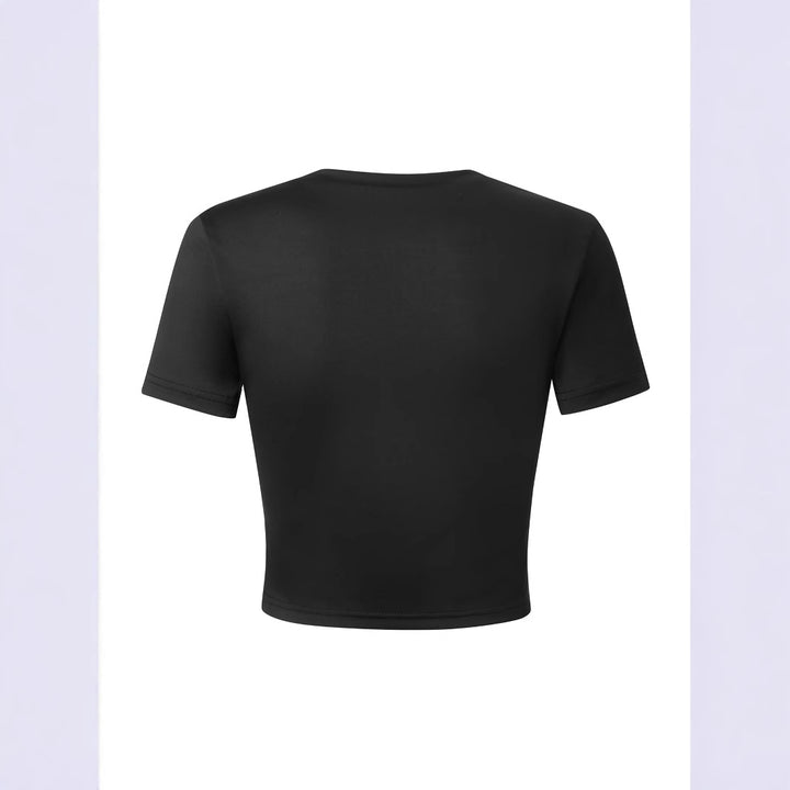 Damen Crop-T-Shirt mit fröhlichem Kirschmotiv Echo Archiv
