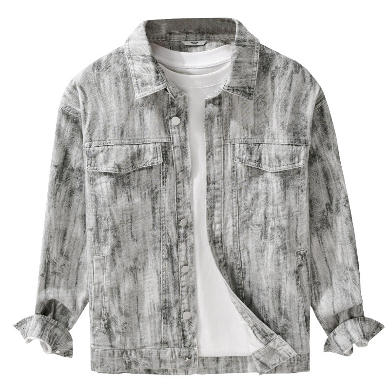 Herren Jeansjacke im Acid‑Wash Look mit Oversize‑Schnitt Echoarchiv