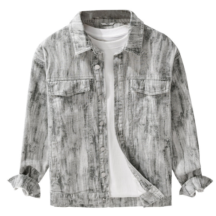 Herren Jeansjacke im Acid‑Wash Look mit Oversize‑Schnitt Echoarchiv