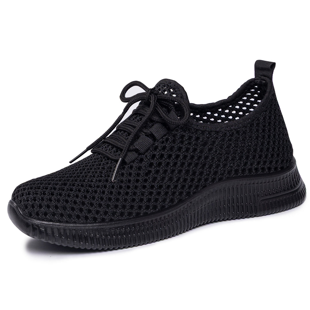 Damen nan atmungsaktiver Mesh-Slip-On Sneaker mit elastischer Schnürung und flexibler Profilsohle Echo Archiv