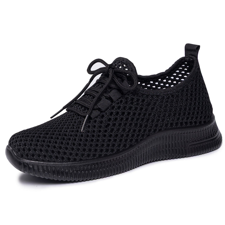 Damen nan atmungsaktiver Mesh-Slip-On Sneaker mit elastischer Schnürung und flexibler Profilsohle Echo Archiv
