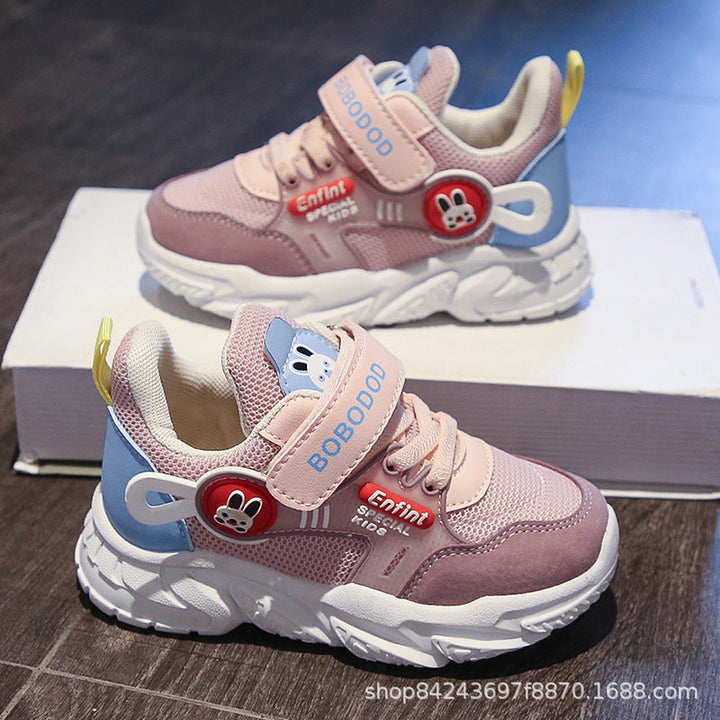 Damen Sportliche Kindersneaker mit praktischen Klettverschlüssen und niedlichen Applikationen Echo Archiv