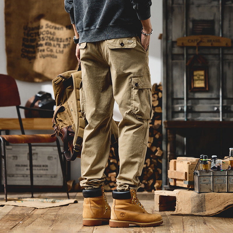 Herren Tapered Cargo-Joggerhose mit Kordelzug, verstärkten Knien und elastischen Bündchen Echo Archiv