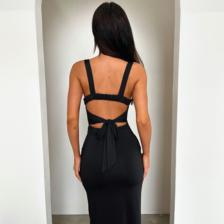 Damen Elegantes Maxikleid mit figurbetonendem Schnitt und seitlichem Schlitz Echo Archiv