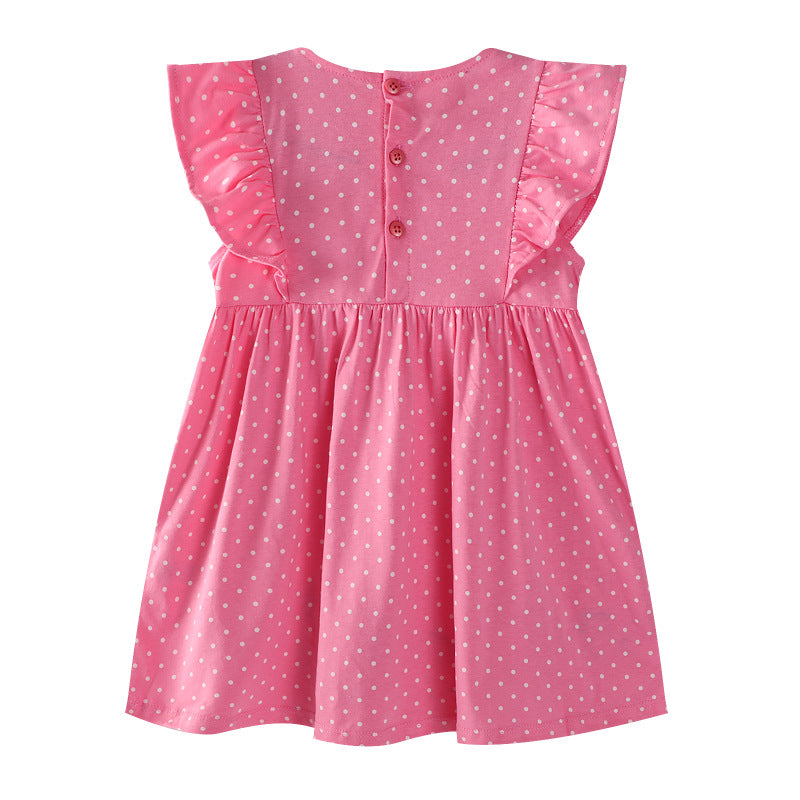 Mädchen Freizeitkleid mit zauberhaften Katzenmotiven Echo Archiv