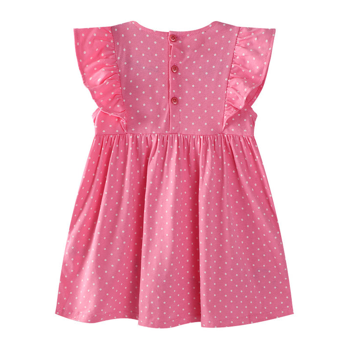 Mädchen Freizeitkleid mit zauberhaften Katzenmotiven Echo Archiv
