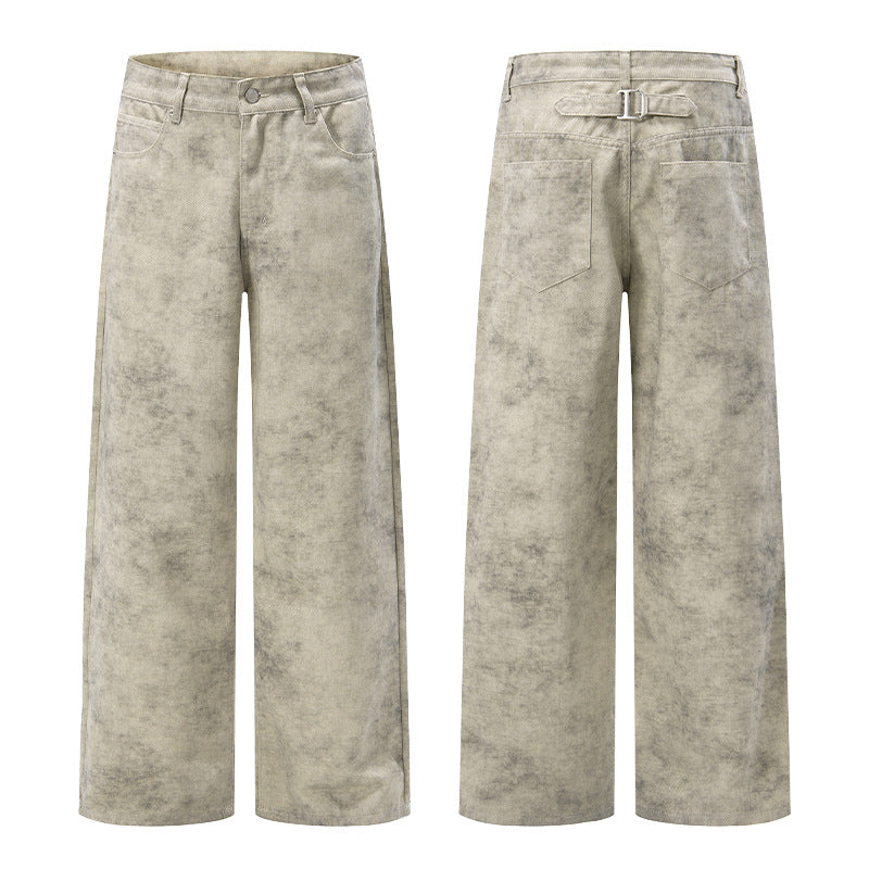 Herren Weite Velours-Optik Marlene‑Hose mit bodenlangem Saum und Relaxed‑Fit Echo Archiv
