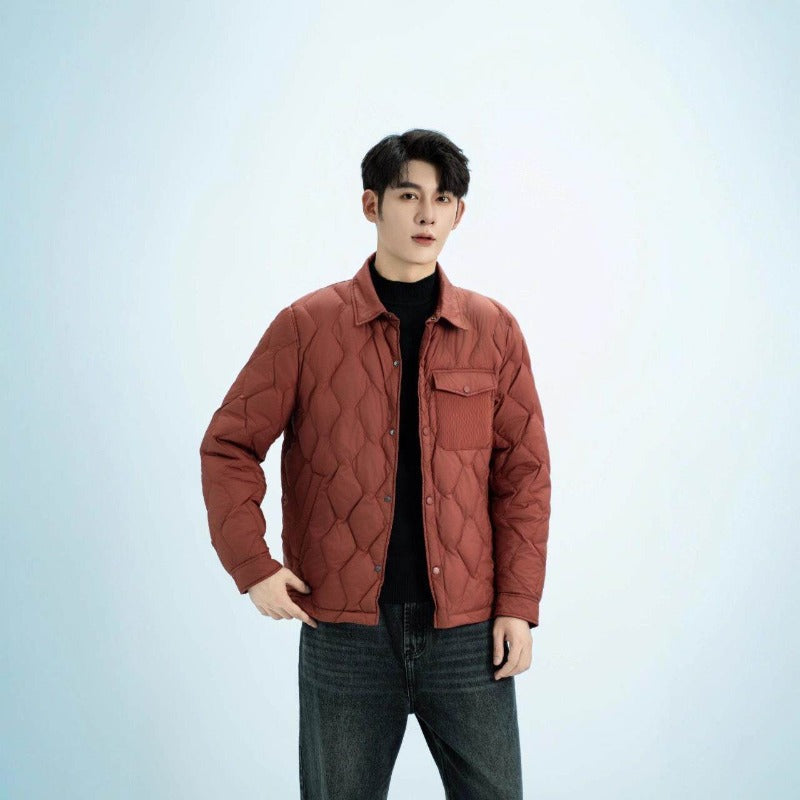 Herren gesteppte Hemdjacke mit leichter Thermowattierung Echoarchiv