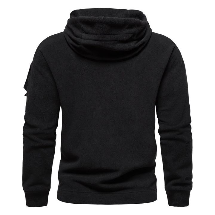 Herren moderne Fleece-Hoodie mit strategischen Reißverschlusstaschen Echoarchiv