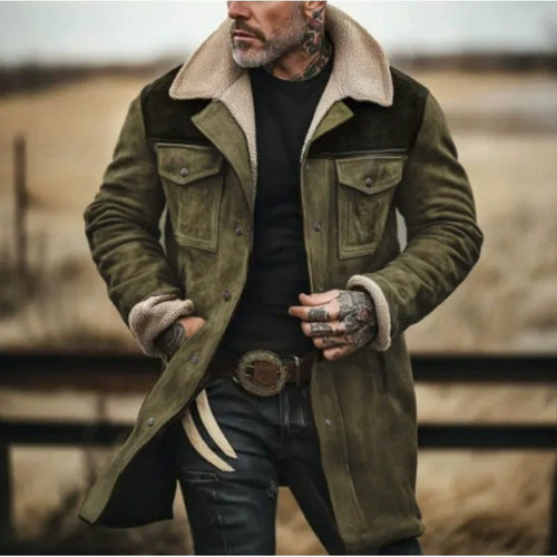 Herren erstklassige Wildlederjacke mit Teddyfutter Echoarchiv