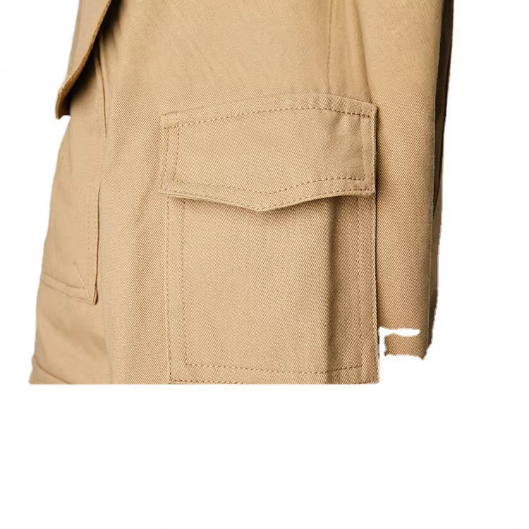 Herren nan militärische Fieldjacke mit Mehrfach-Taschen, Schulterklappen und Rippbündchen Echo Archiv
