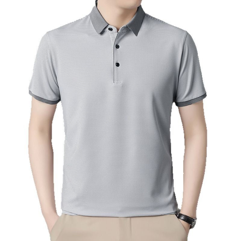 Herren modisches Kurzarm-Polo-Shirt mit strukturiertem Design Echoarchiv