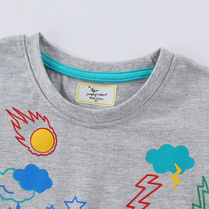 Jungen T-Shirt mit kreativen Weltraumstickereien Echo Archiv