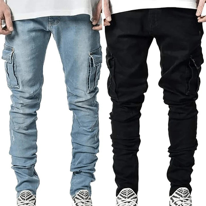 Herren Cargo-Jeans mit multifunktionalen Taschen und modernem Slim-Fit Schnitt Echoarchiv