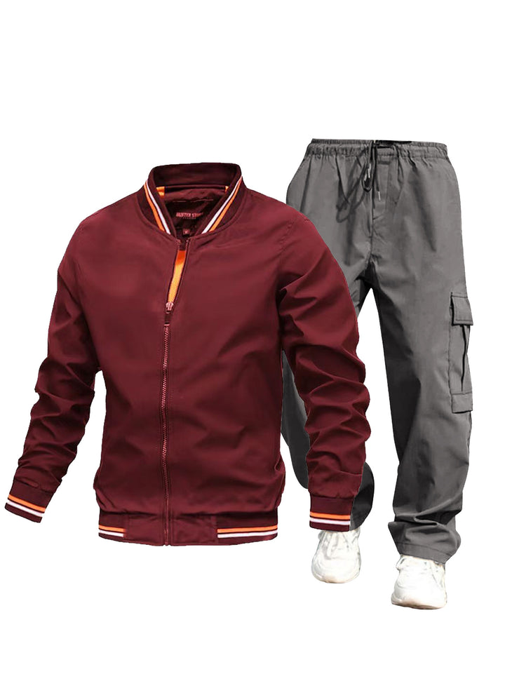 Herren Sportliche Jacke und Cargo-Hose Set Echo Archiv