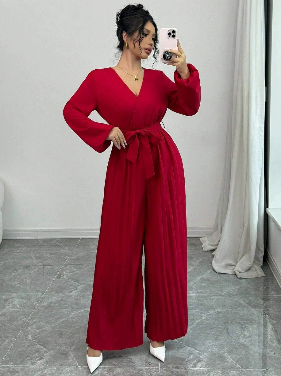 Damen Eleganter Plissee Jumpsuit Echo Archiv