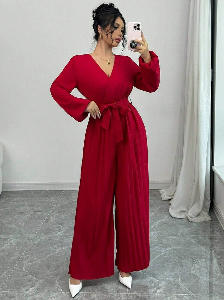 Damen Eleganter Plissee Jumpsuit Echo Archiv
