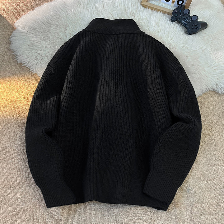 Damen Modischer Strickpullover mit hohem Kragen Echo Archiv
