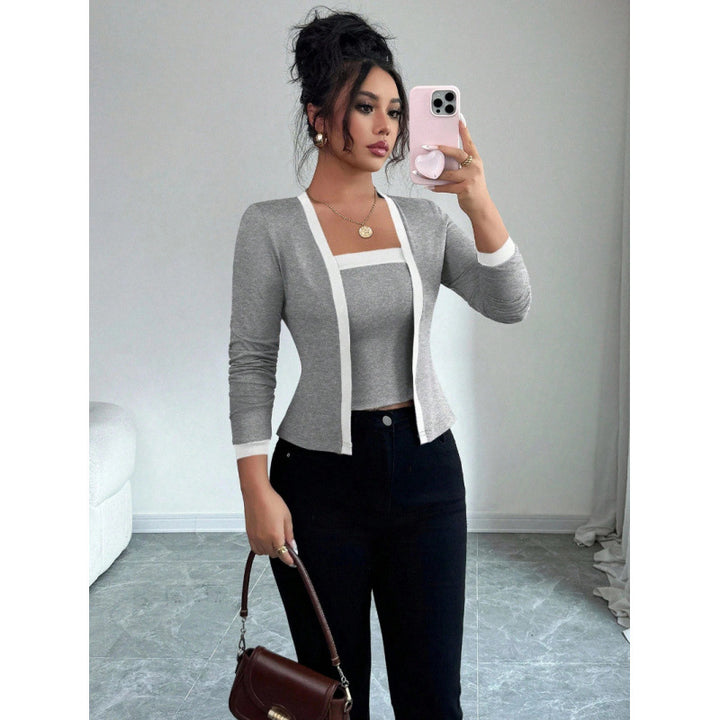 Damen modische Jacke mit schmalem Schnitt und eleganter Knopfleiste Echo Archiv