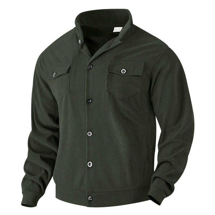 Herren Jacke im Vintage-Stil mit praktischen Taschen und strukturiertem Design Echoarchiv