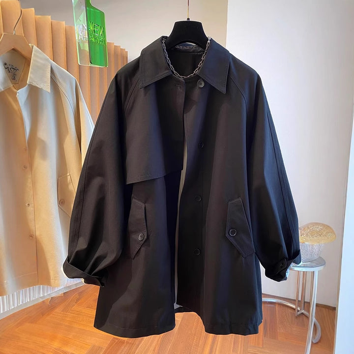 Damen Modische Übergangsjacke mit weitem Schnitt Echoarchiv